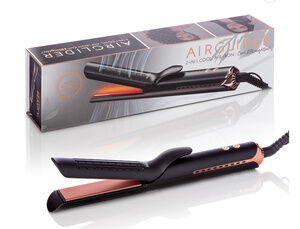 Cortex Beauty AirGlider 2 In 1 Cool Air Flat Iron Black Rose Gold